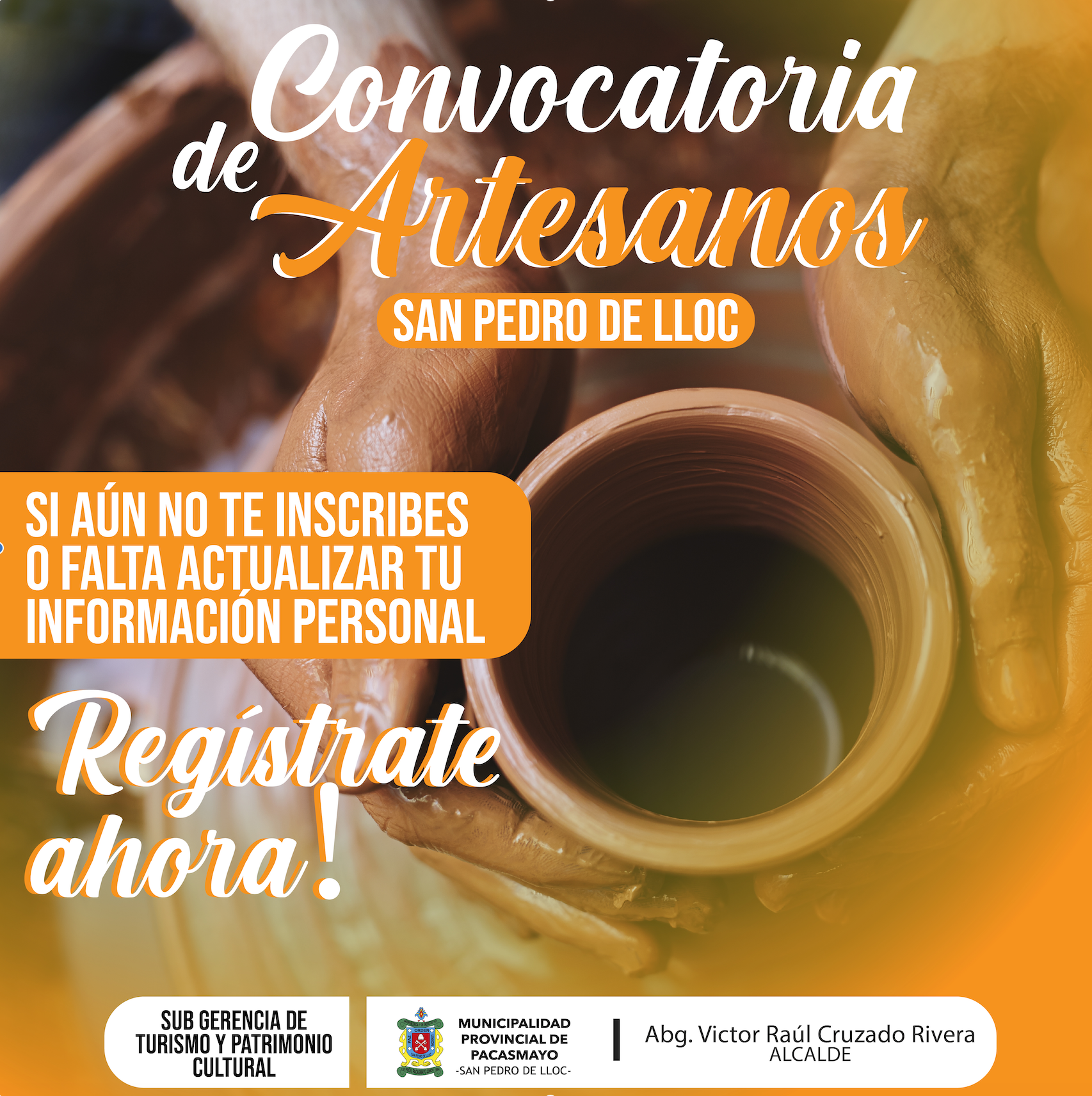 Municipalidad Provincial de Pacasmayo – CONVOCATORIA PARA NUESTROS HERMANOS ARTESANOS DE NUESTRA PROVINCIA PACASMAYO