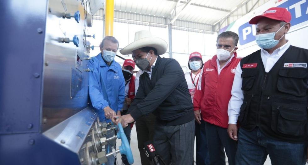 Pedro Castillo inaugura planta de oxígeno en Pacasmayo