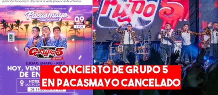 Pacasmayo: cancelan concierto de Grupo 5 tras intervención policial en local