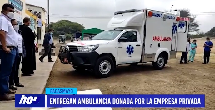 Entregan ambulancia donada por la empresa privada