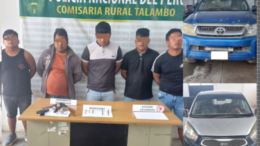 Cinco detenidos por robo de vehículos y armas en Chepén